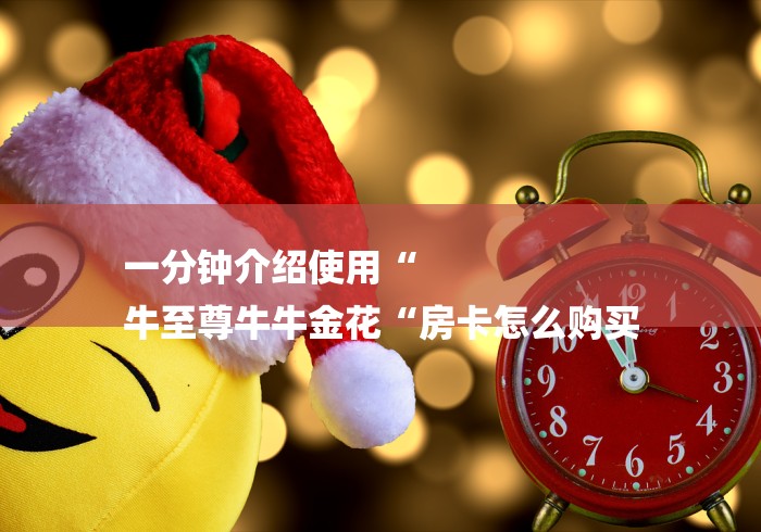 一分钟介绍使用“
牛至尊牛牛金花“房卡怎么购买