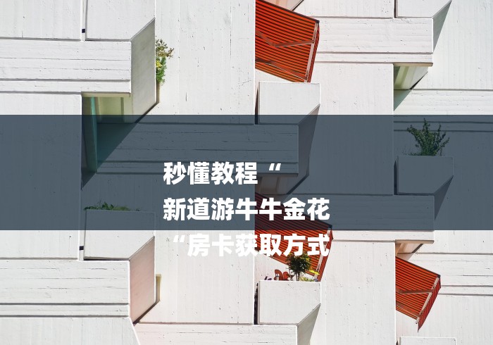 秒懂教程“
新道游牛牛金花
“房卡获取方式