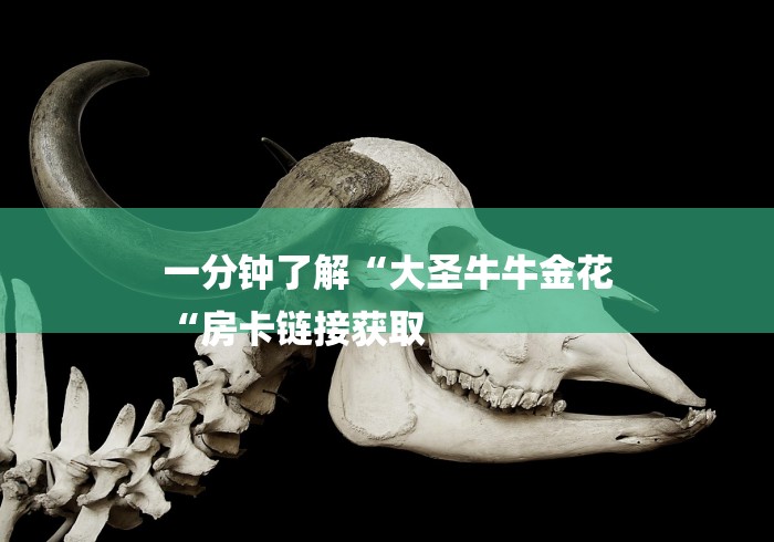 一分钟了解“大圣牛牛金花
“房卡链接获取