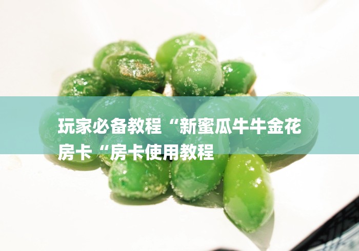 玩家必备教程“新蜜瓜牛牛金花
房卡“房卡使用教程 玩家必备教程“新蜜瓜牛牛金花
房卡“房卡使用教程